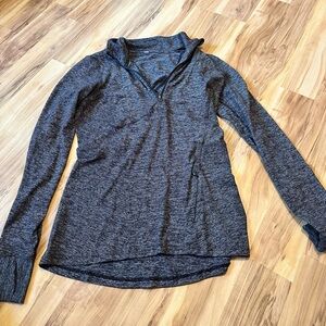 Lululemon black and white stripe 1/4 zip